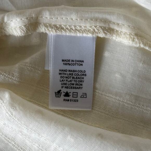 New 1.STATE Tie V-Neck Top in Toasted Ivory (Plus) Size XXL - Picture 7 of 9